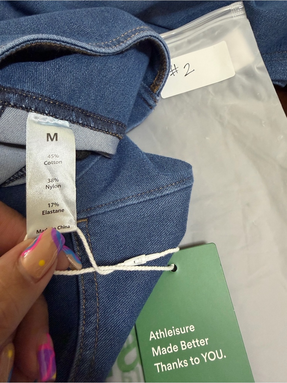 New Halara Crossover Flare Jeans Women’s M Blue High Waist Stretch Denim #2 - Picture 3 of 3